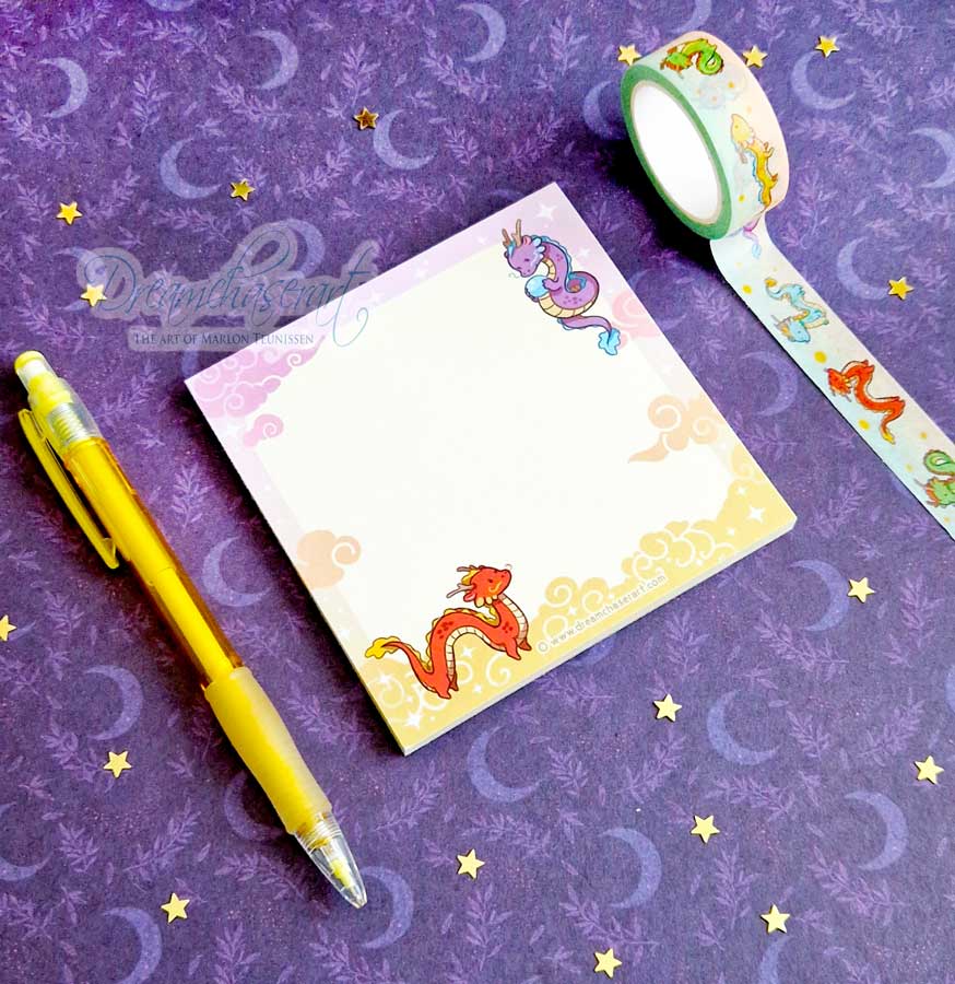 Dragon Buddies Tear Away Memo Pad | Dreamchaserart