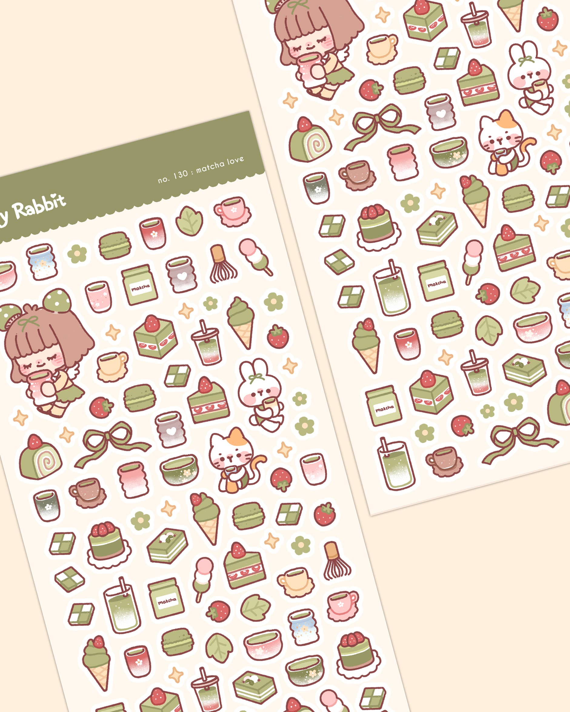 Matcha Love Sticker Sheet no.120 by Cherry Rabbit | Papertail Fox