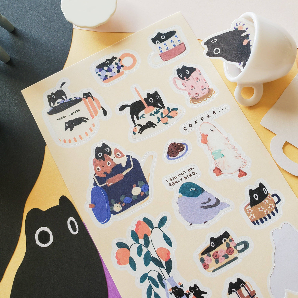 Sleepy Mornings Sticker Sheet | Stickii