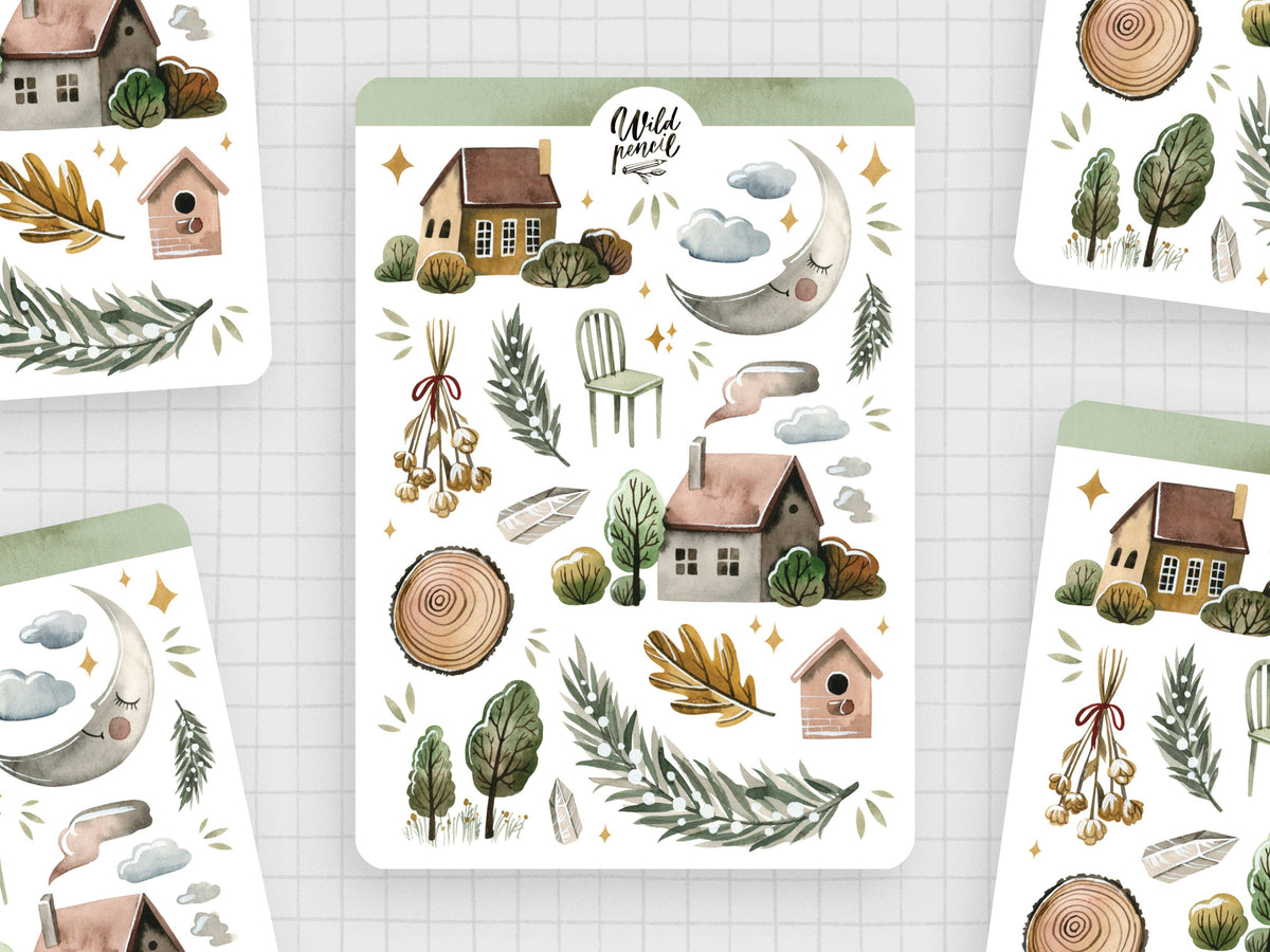 Home Sticker Sheet by Wild Pencil Studio | Papertail Fox