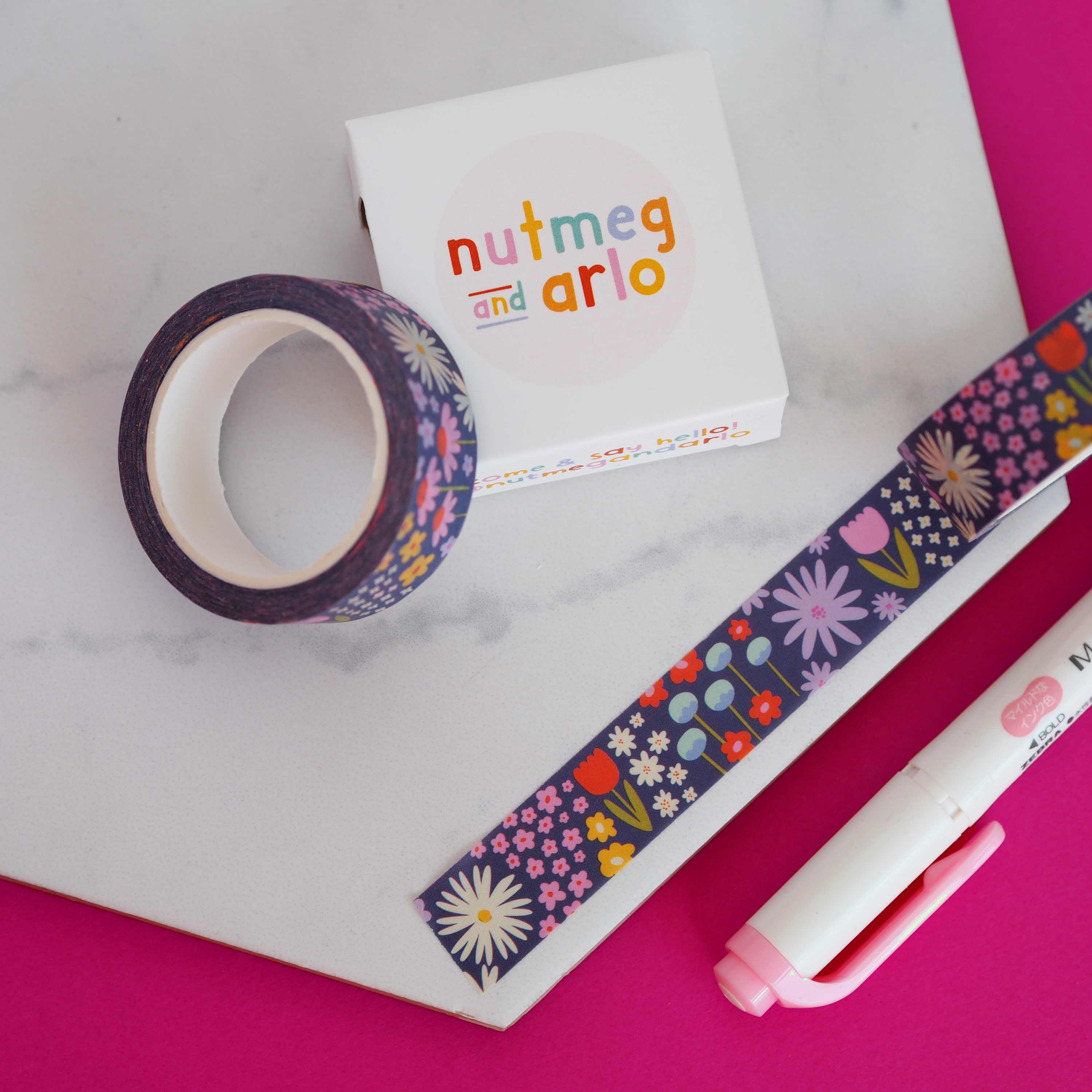 Flower Meadow Floral Washi Tape | Nutmeg and Arlo