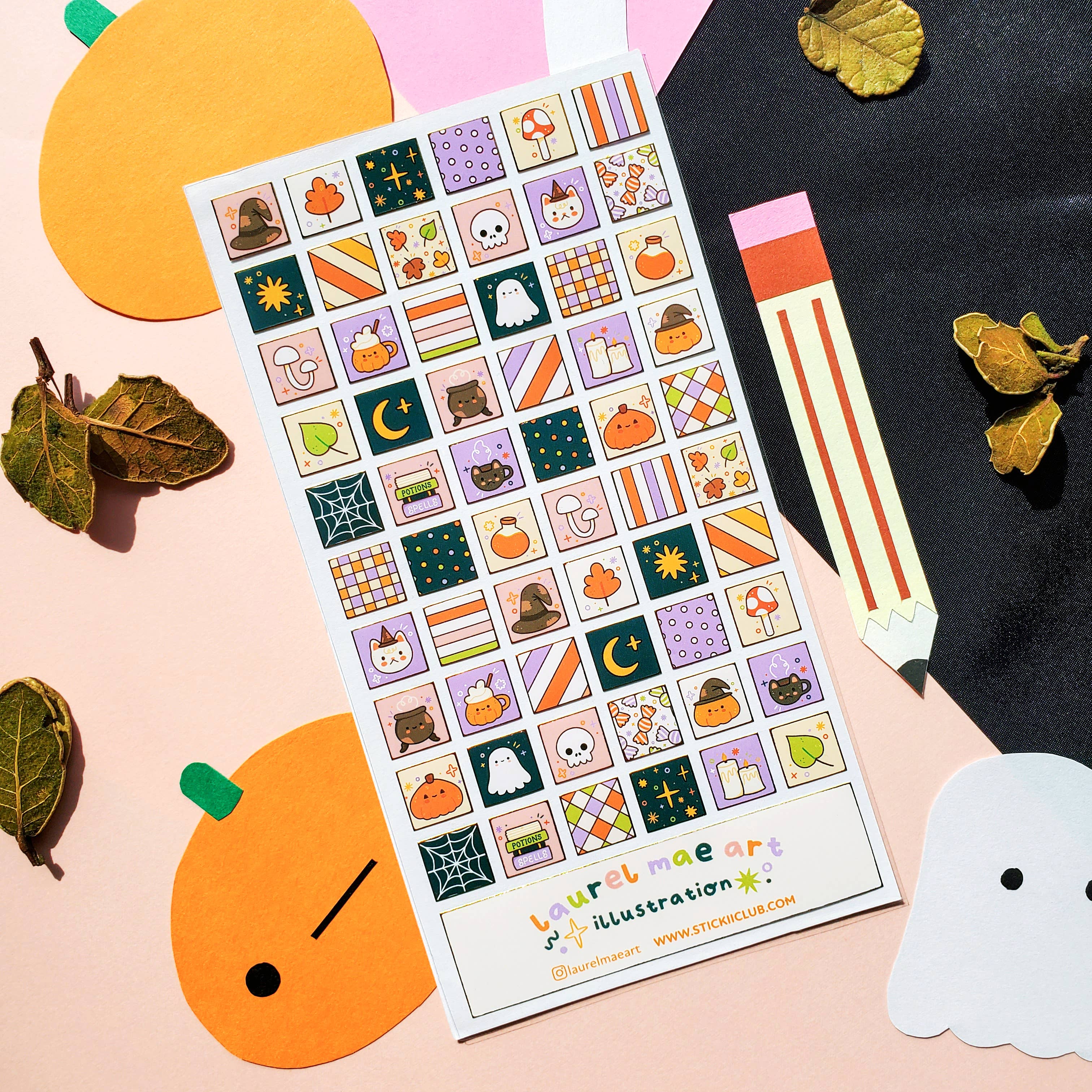 Halloween Patchwork Sticker Sheet | Stickii