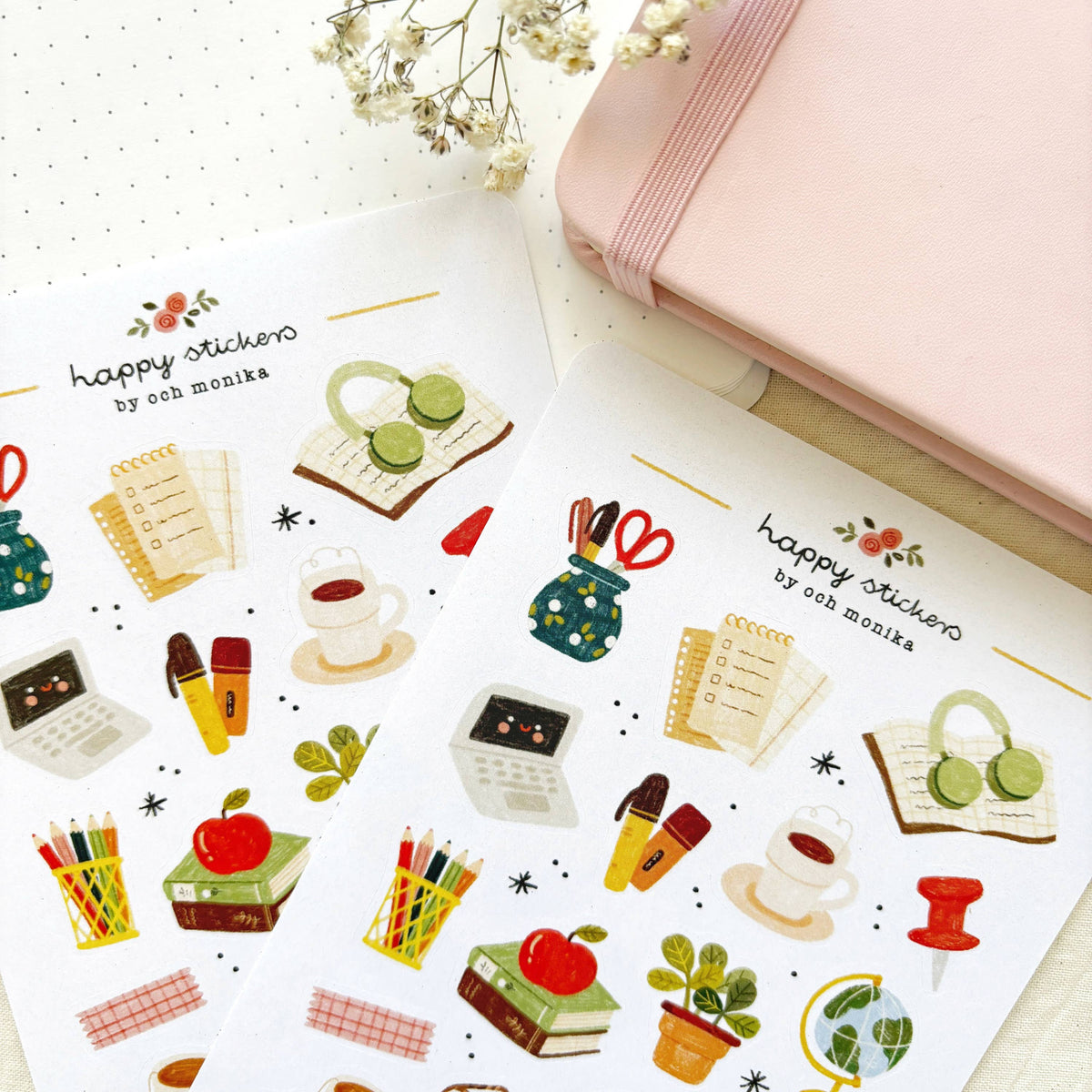 Study Desk Sticker Sheet | Och Monika