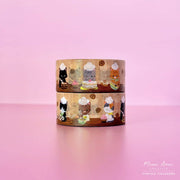 Baker Cats Gold Foil Washi Tape by Meow Amor Creative | Papertail Fox