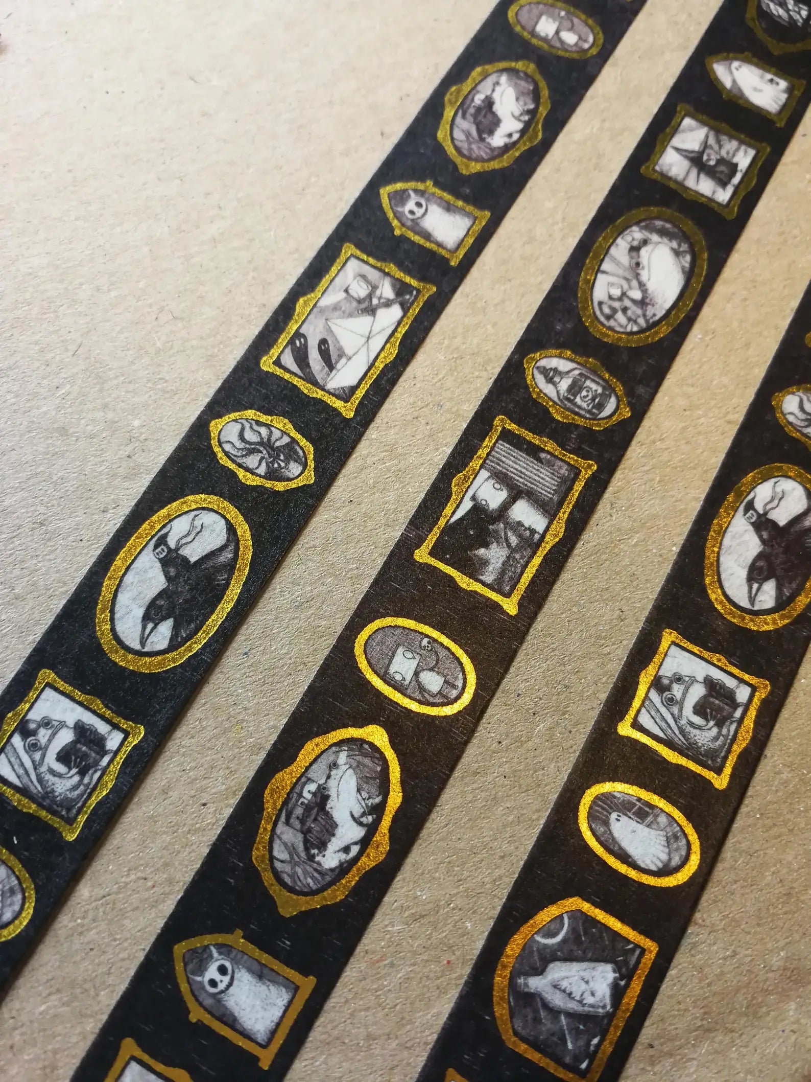 Gallery of Curiosities Gold Foiled Washi Tape: Tape 1 by Jon Turner | Papertail Fox