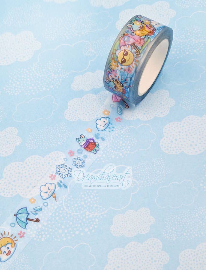 Cloudy Cuties Clear Tape | Dreamchaserart