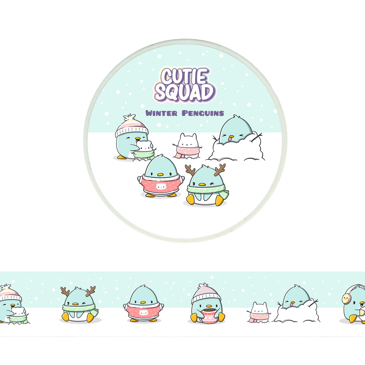 Winter Penguins Washi Tape by CutieSquad | Papertail Fox