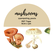 Mushrooms Pre-Cut PET Tape by Penpaling Paula | Papertail Fox
