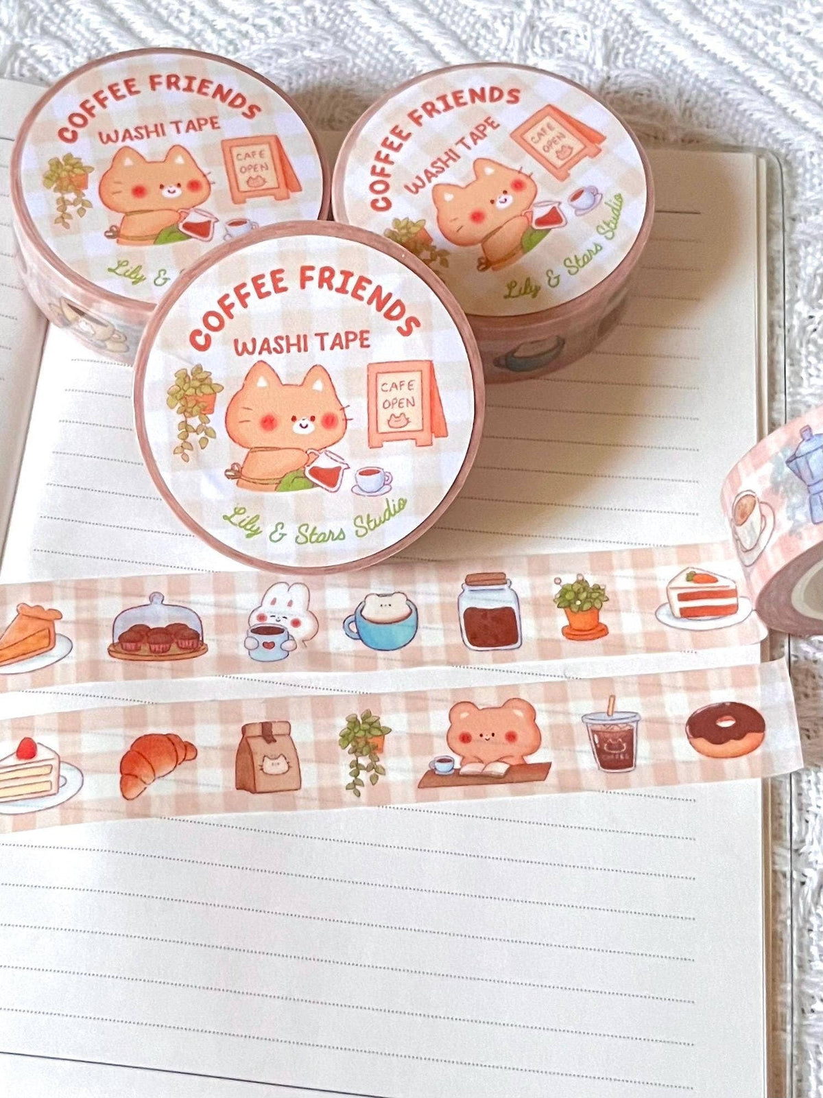 Coffee Friends Washi Tape by Lily and Stars Studio | Papertail Fox