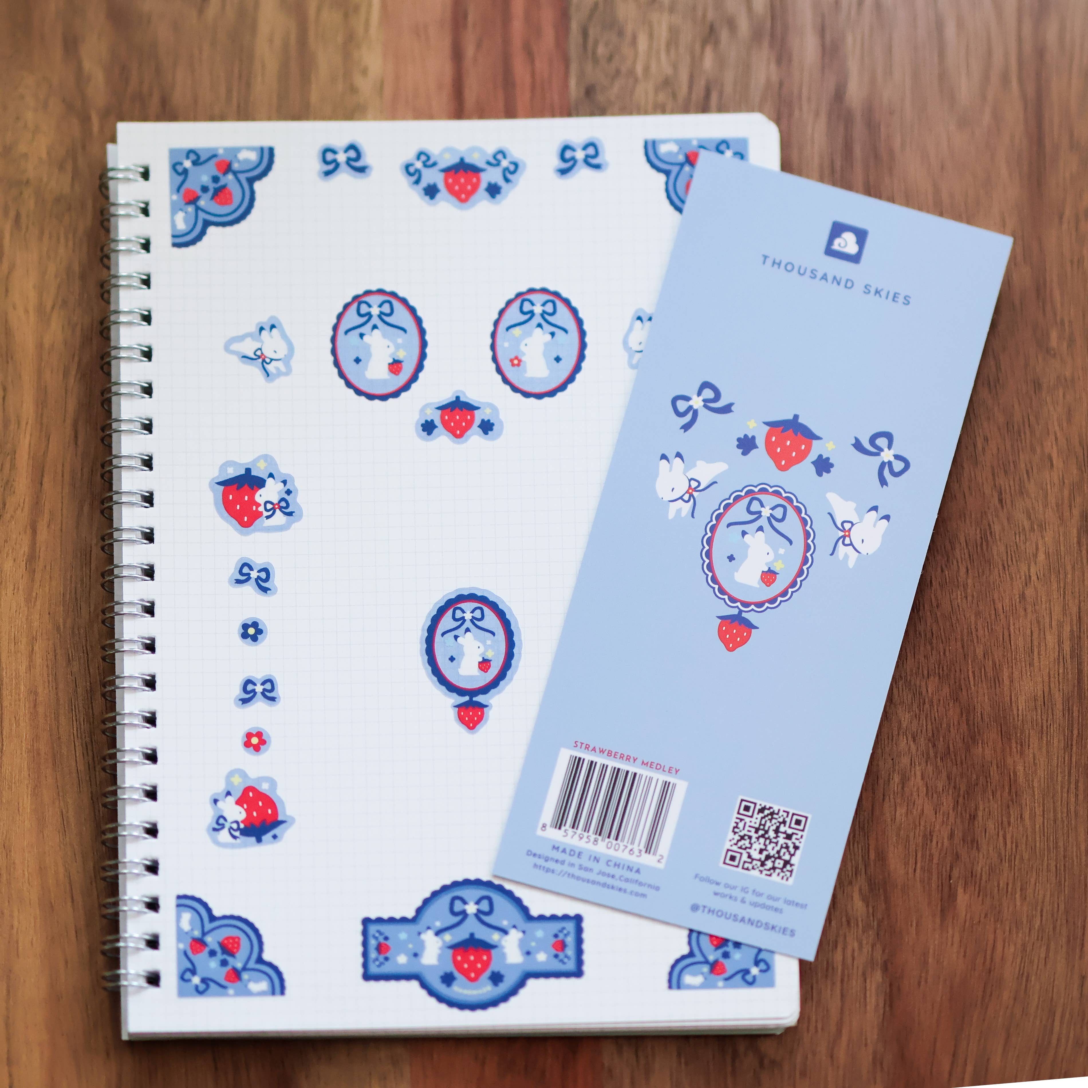 Thousand Skies Strawberry Medley Sticker Sheet - Cute for Journaling