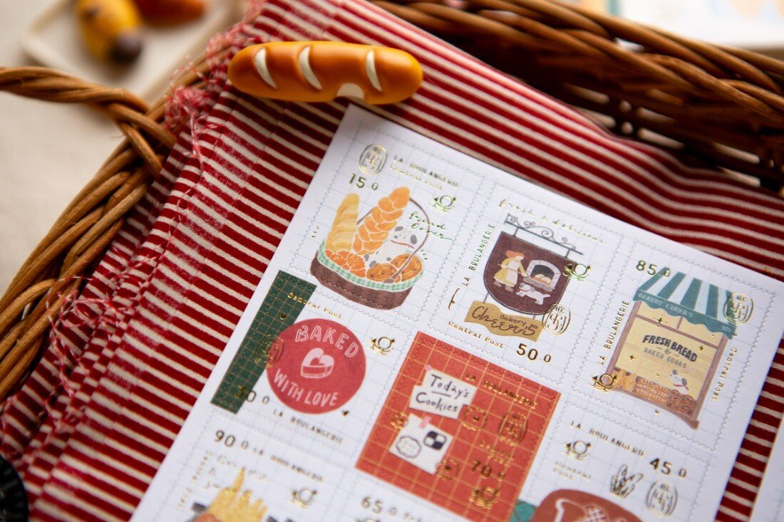 Bakery Cheers 2 Sheet Stamp Sticker Set by OURS | Papertail Fox