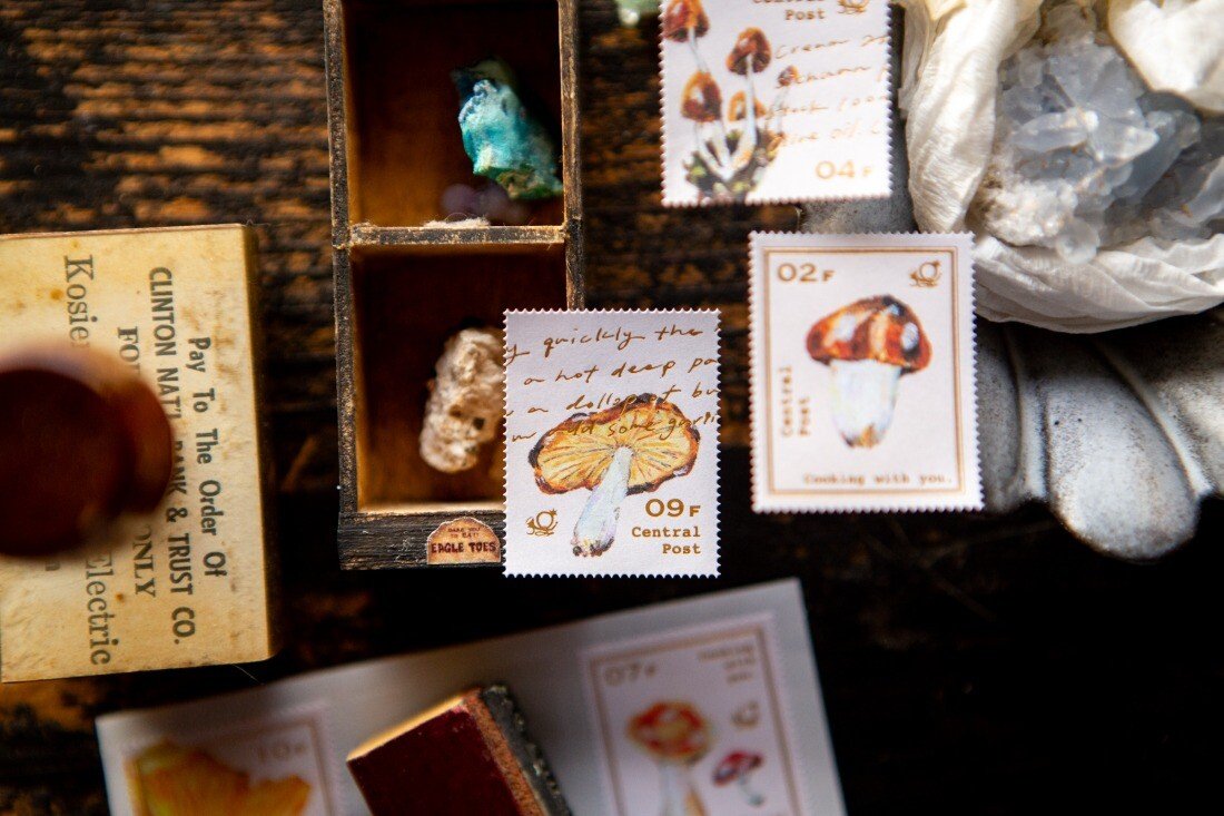 Mushroom Recipe 2 Sheet Stamp Sticker Set by OURS | Papertail Fox