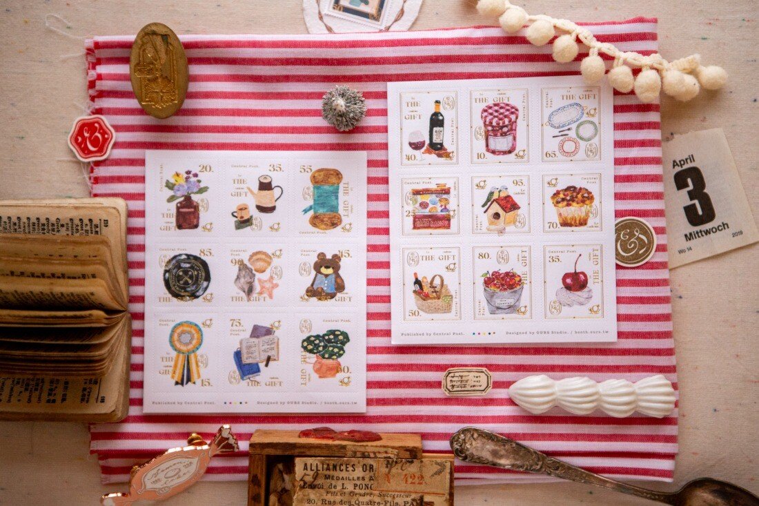 The Gift 2 Sheet Stamp Sticker Set by OURS | Papertail Fox
