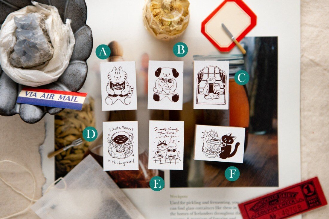 Tea Room Wooden Rubber Stamp by OURS | Papertail Fox