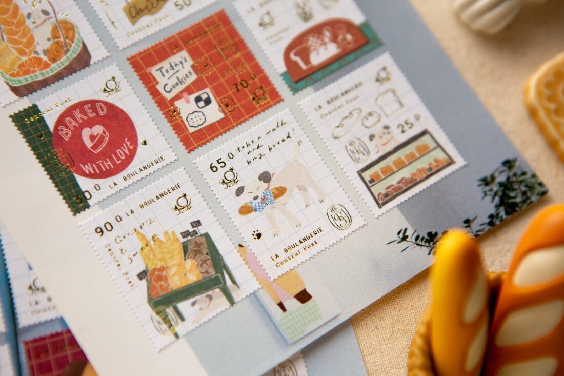 Bakery Cheers 2 Sheet Stamp Sticker Set by OURS | Papertail Fox