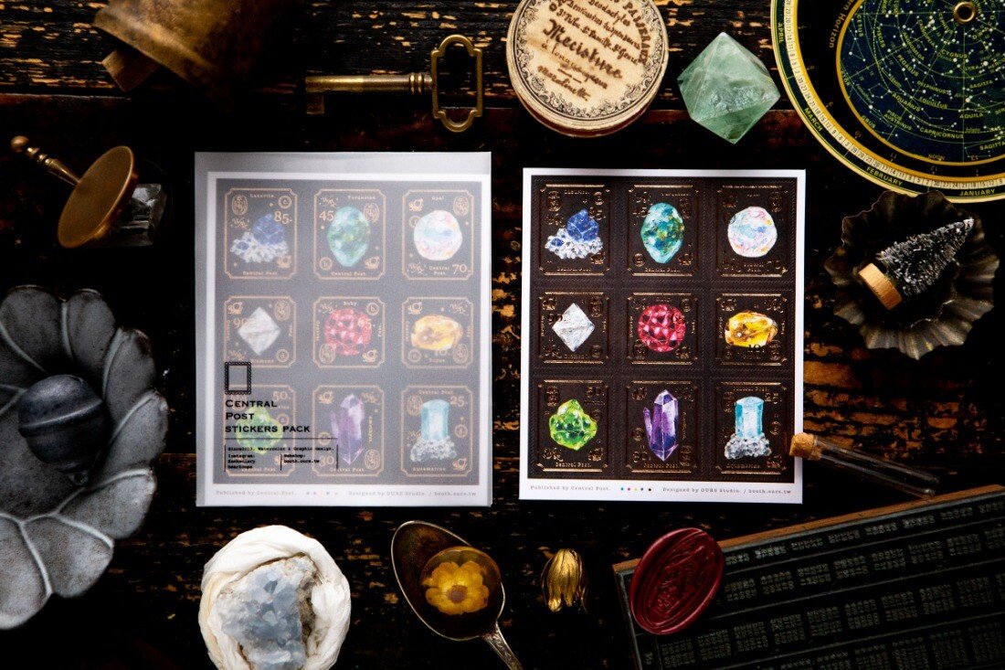 Gem 2 Sheet Stamp Sticker Set by OURS | Papertail Fox