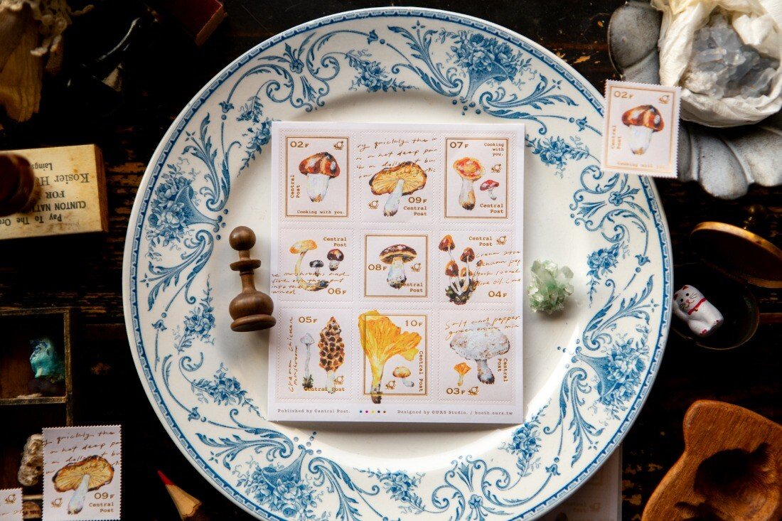 Mushroom Recipe 2 Sheet Stamp Sticker Set by OURS | Papertail Fox