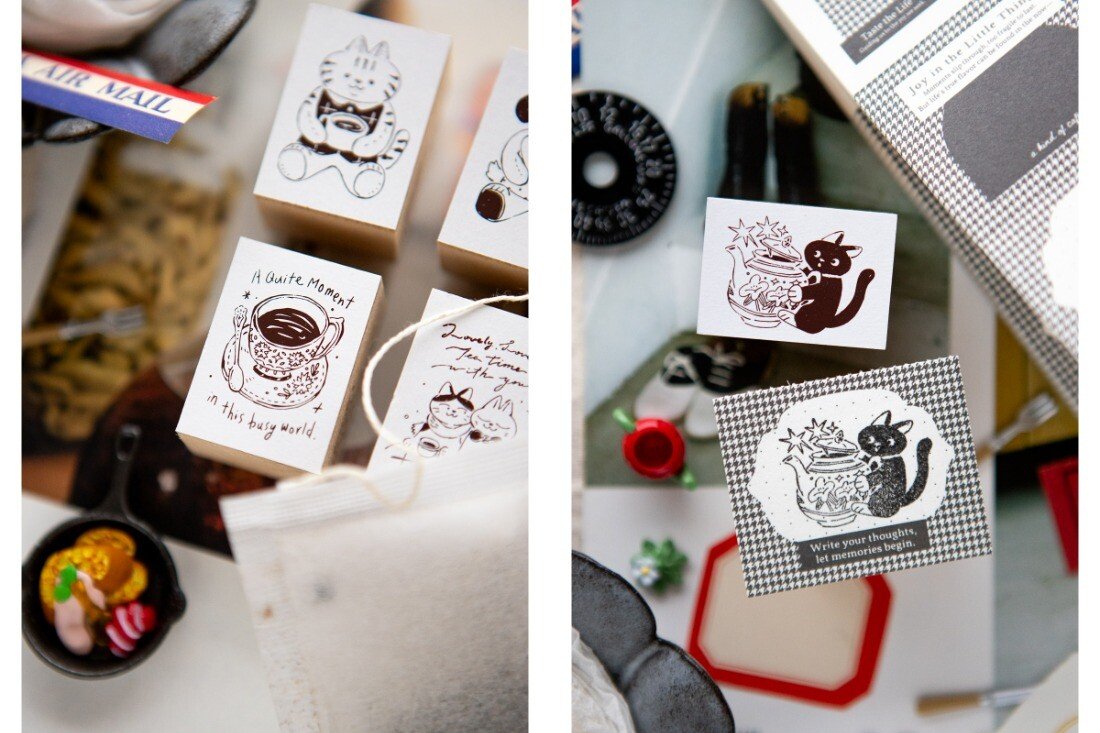 Tea Room Wooden Rubber Stamp by OURS | Papertail Fox