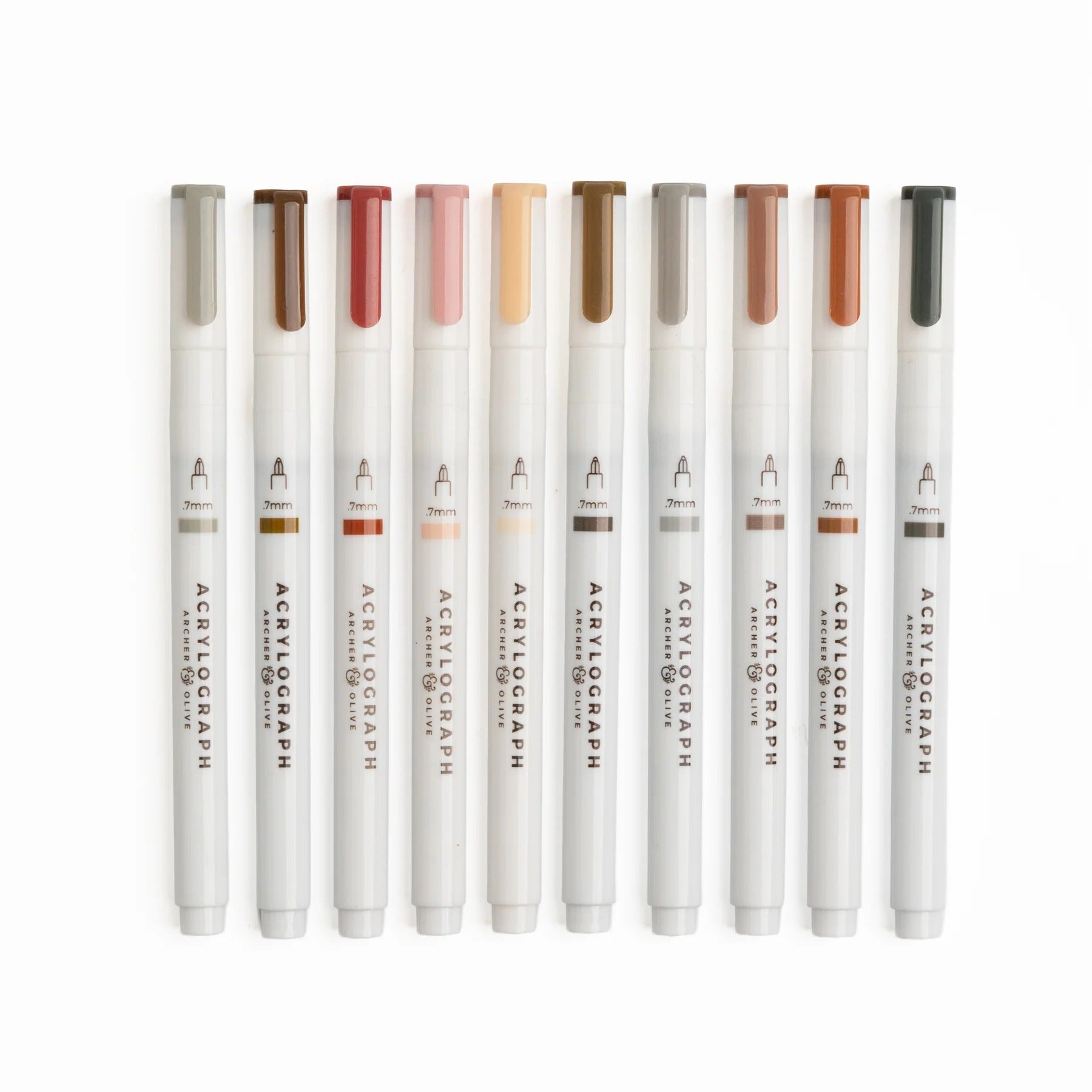 Quiet Corners Acrylograph Pen Set of 10 | Archer & Olive