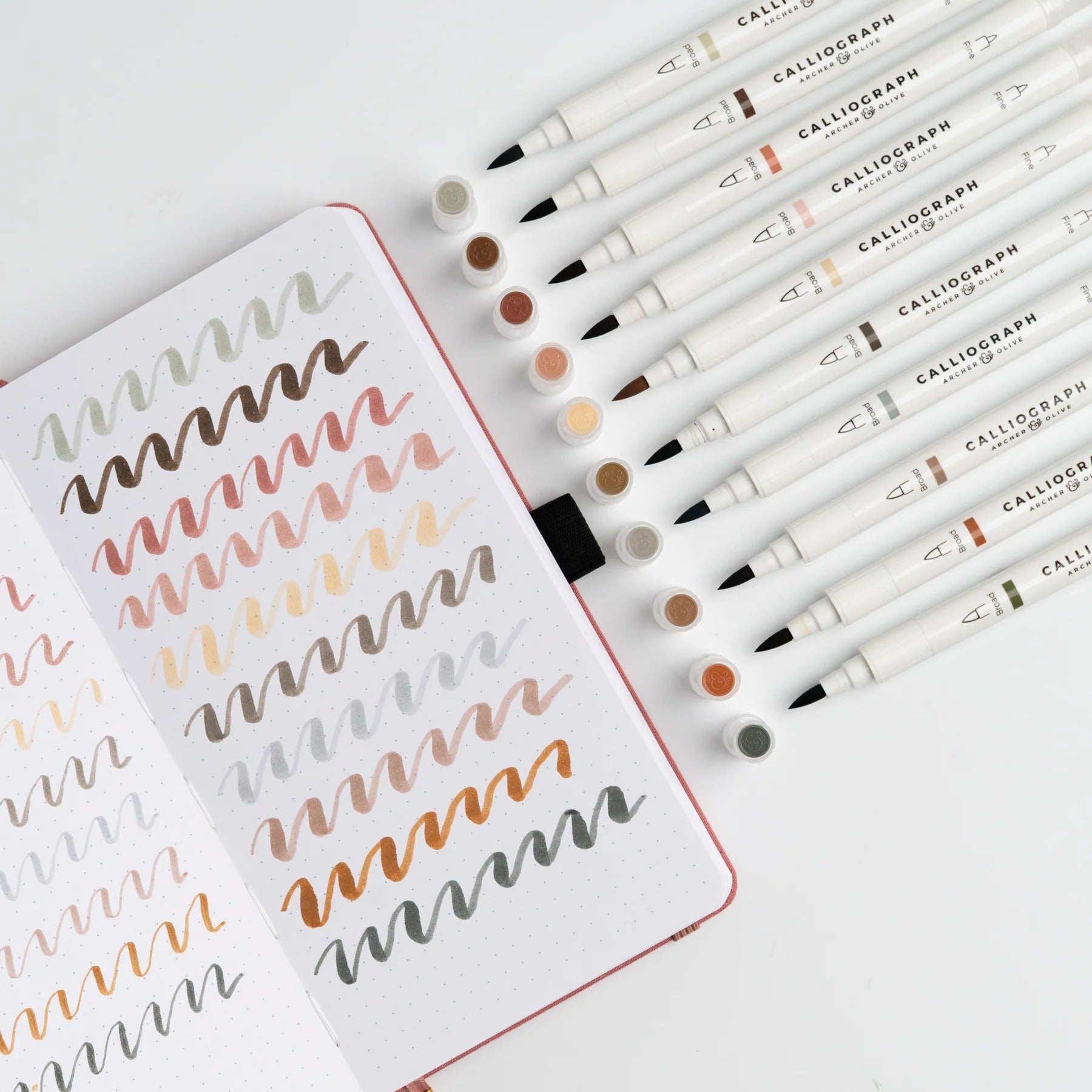 Quiet Corners Calliograph Pen Set of 10 | Archer & Olive