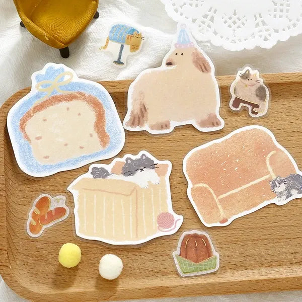 Yellow Fuwari Sketch Memo Stickers | BGM