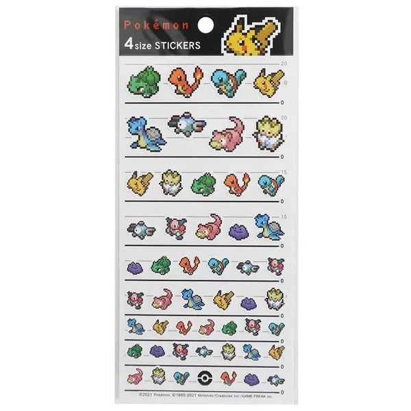Pikachu Pixel Art Pokémon Stickers | Kamio