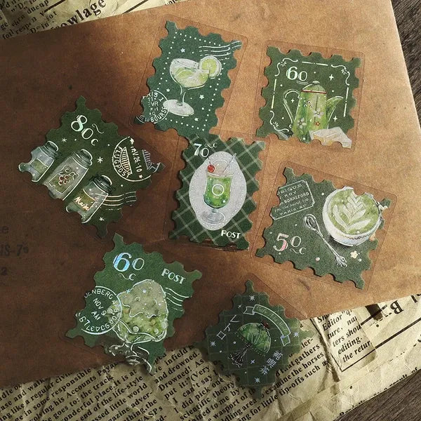 Green Cafe à la Mode Flake Stickers | BGM