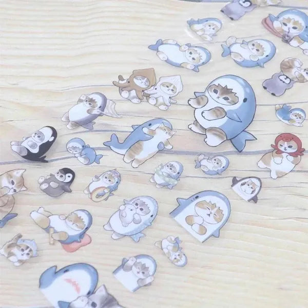 mofusand Clear Stickers 7 | Ensky