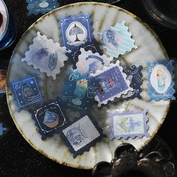 Blue Cafe à la Mode Flake Stickers | BGM