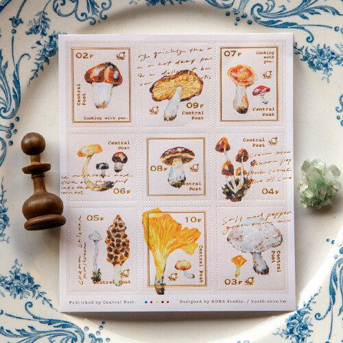 Mushroom Recipe 2 Sheet Stamp Sticker Set by OURS | Papertail Fox