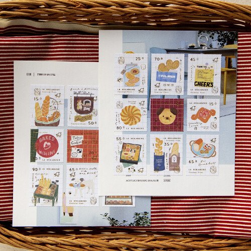 Bakery Cheers 2 Sheet Stamp Sticker Set by OURS | Papertail Fox
