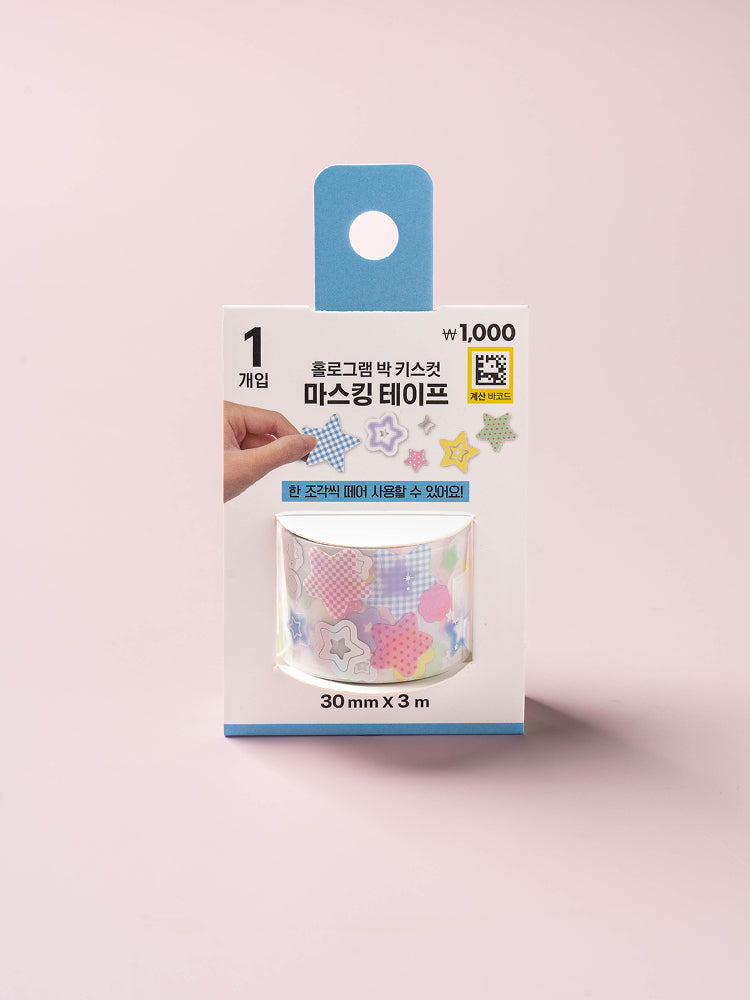 Hologram Star Die-Cut Clear Tape by Daiso | Papertail Fox