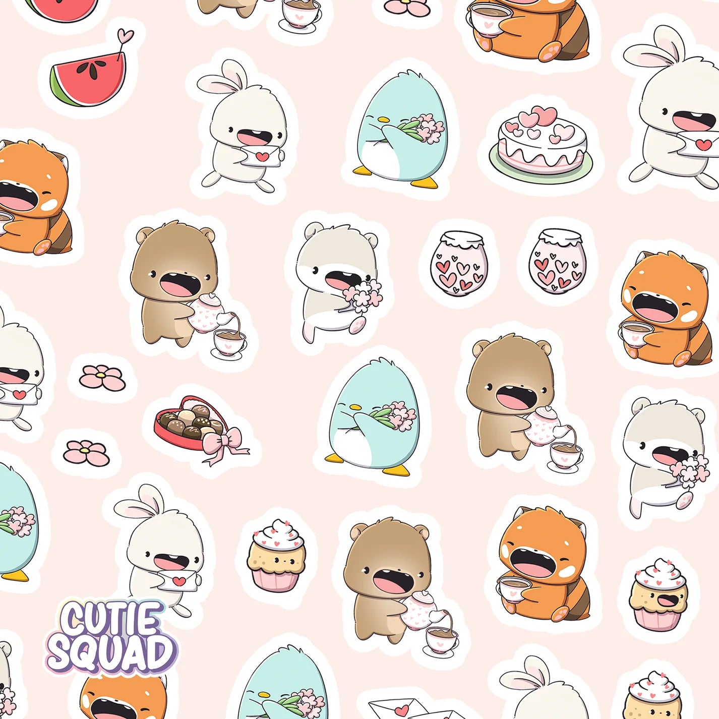 Valentine Date Sticker Sheet | CutieSquad