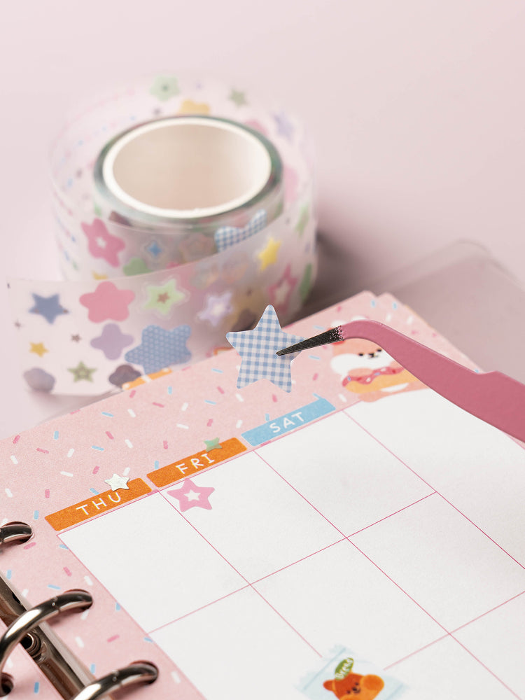 Hologram Star Die-Cut Clear Tape by Daiso | Papertail Fox