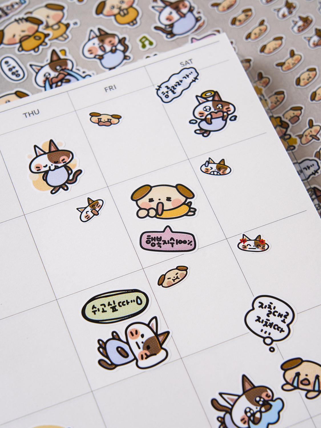 Animal Emotion 6 Sheet Sticker Set by Daiso | Papertail Fox